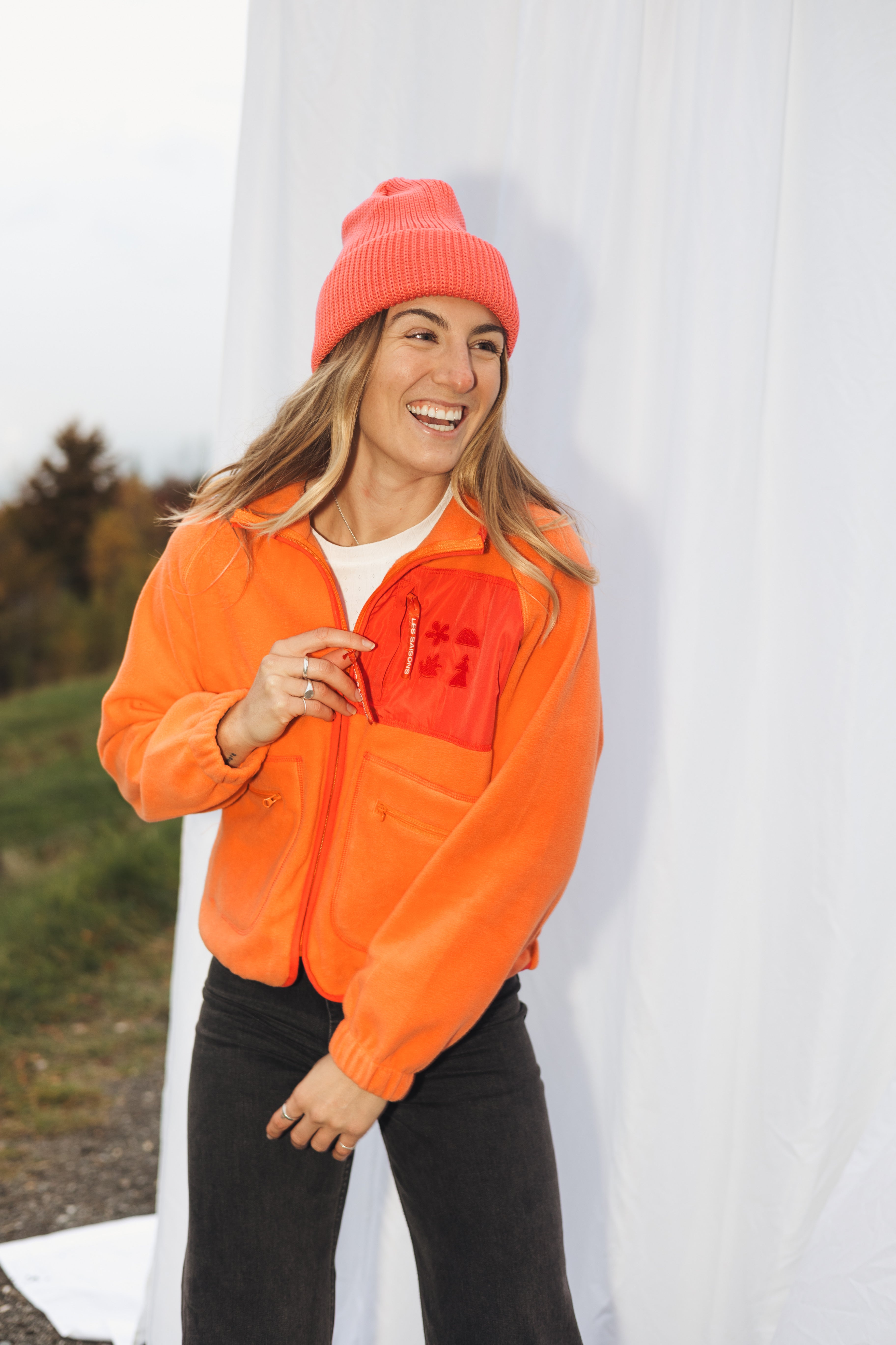 Orange fleece womens hotsell