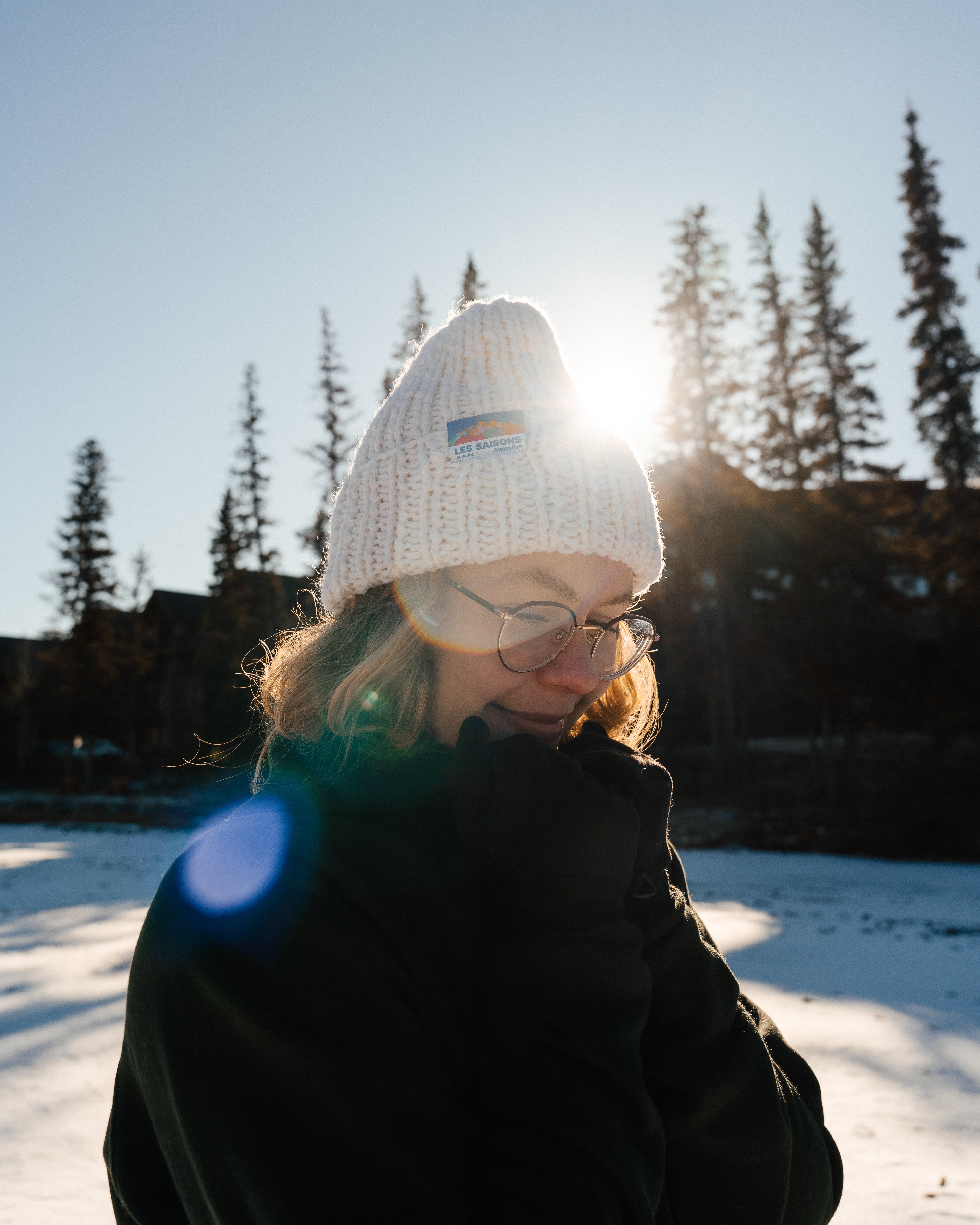 Tuque Blanche Mérino | Tricoté au Nepal 