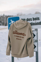 Hoodie, Beige, Textured design, warm, soft, comfortable, durable, winter, outdoors, hiking, camping, Polyester, Cotton, Unisex, Made in Canada, Les Saisons,&nbsp;