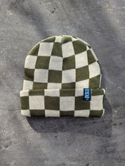 checkers olive beanie les Saisons