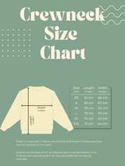 Retro Crewneck Size Chart, Les Saisons