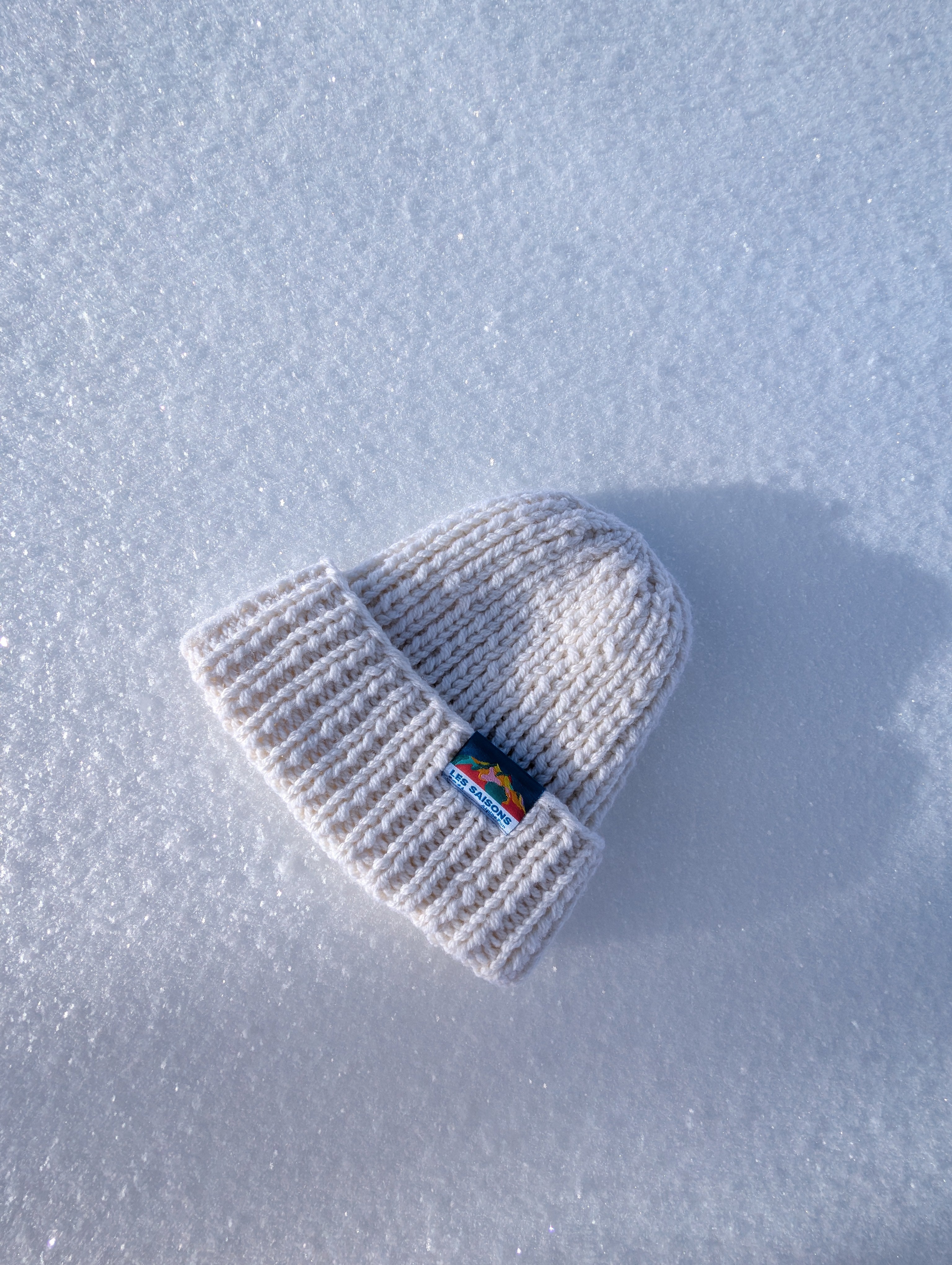 Tuque Blanche Mérino | Tricoté au Nepal 