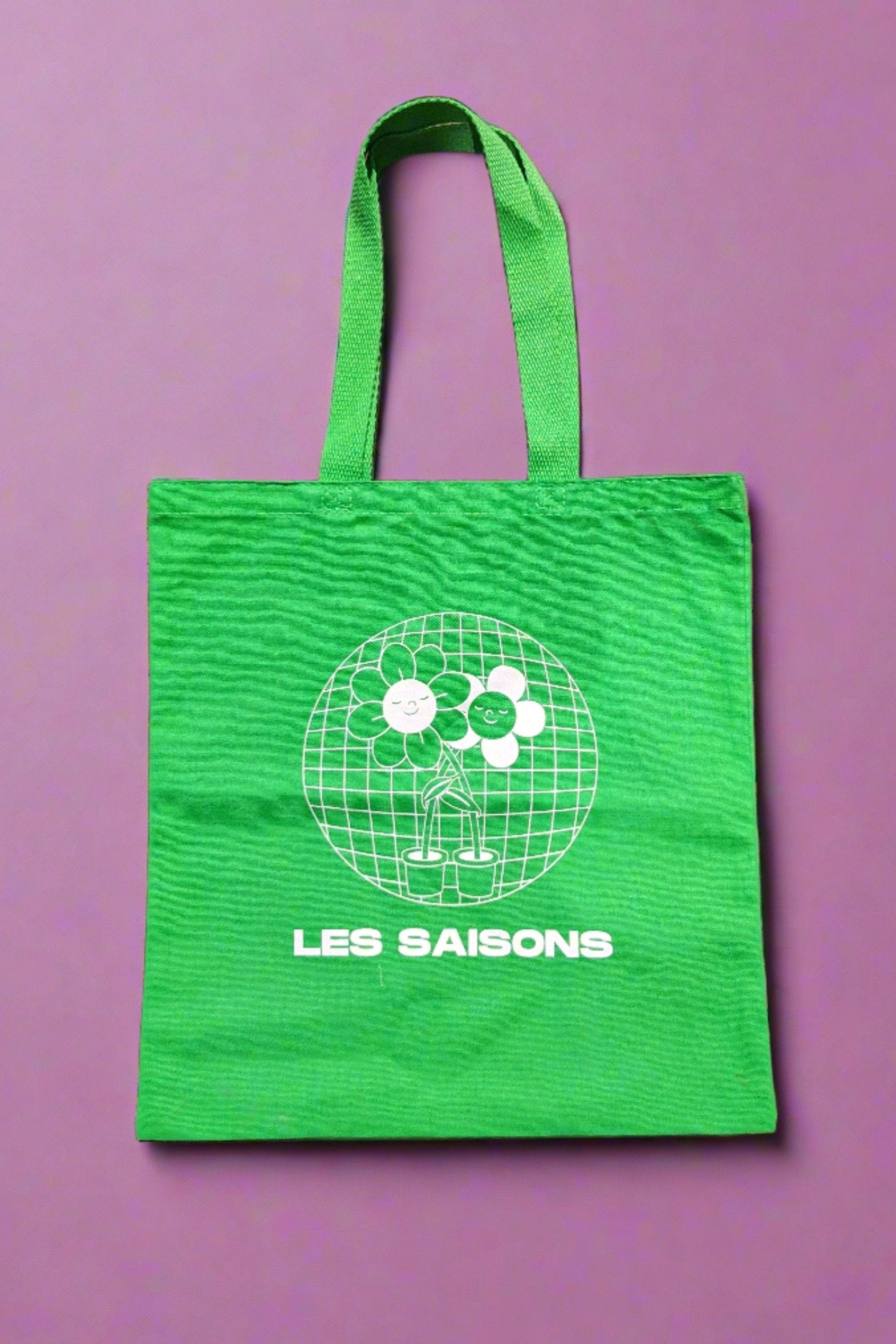 Tote Bag, Growing Kindness, Bright Green, cotton, soft and durable, 15"L x 16"H, perfect size, Les Saisons&nbsp;