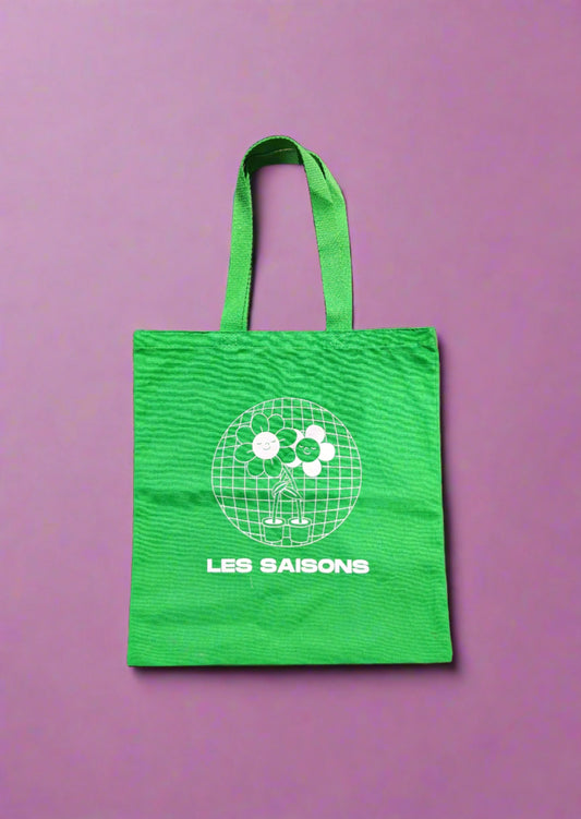 Tote Bag, Growing Kindness, Bright Green, cotton, soft and durable, 15"L x 16"H, perfect size, Les Saisons&nbsp;