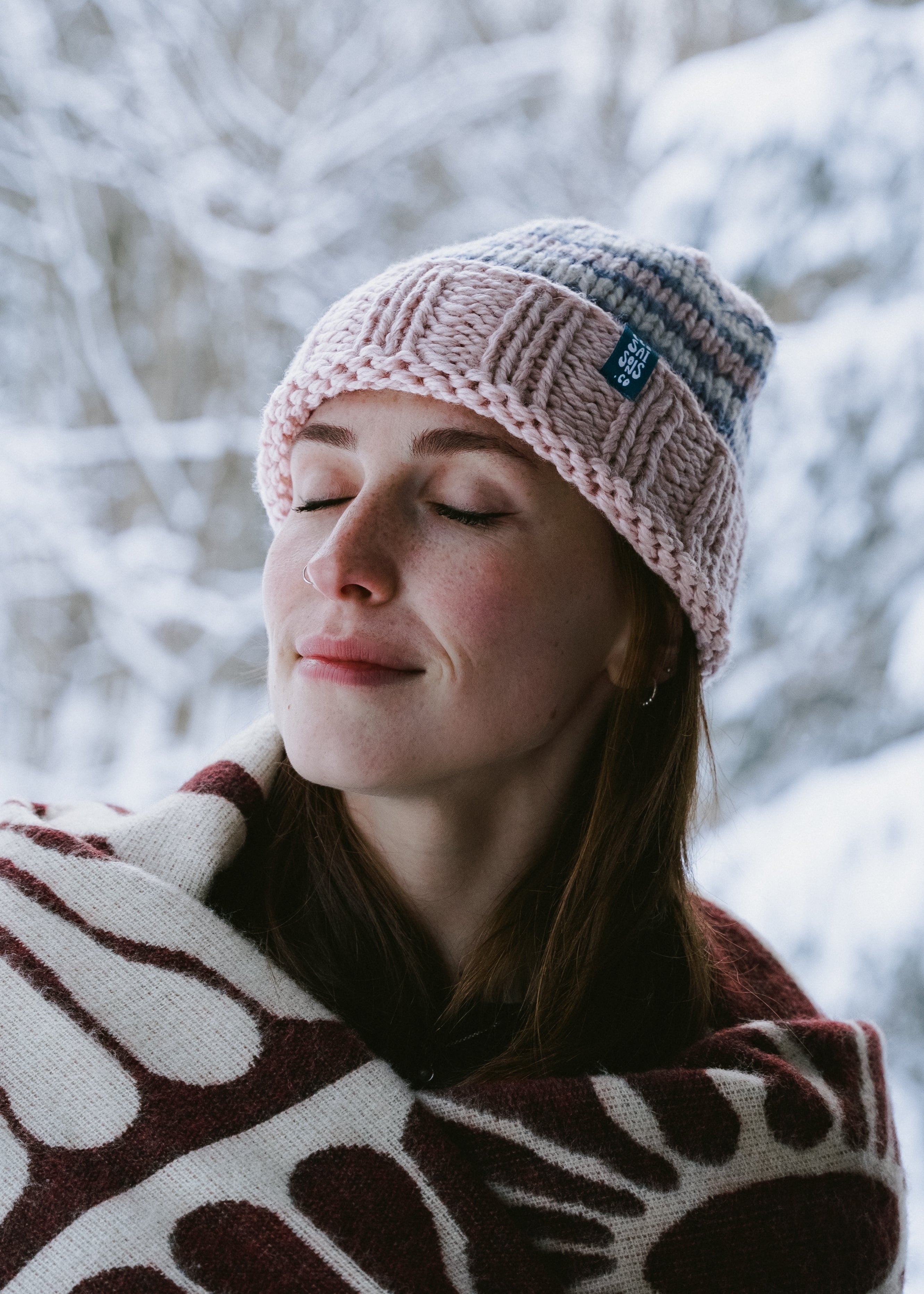 Tuque Rose Mérino | Tricoté au Népal