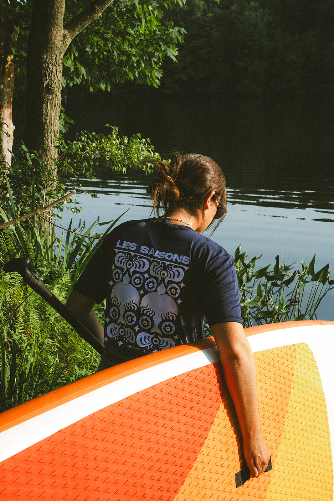 Bike shirt, mountain, hiking, dark blue, unique pattern, artist series, polyester, running, active, Montreal, print